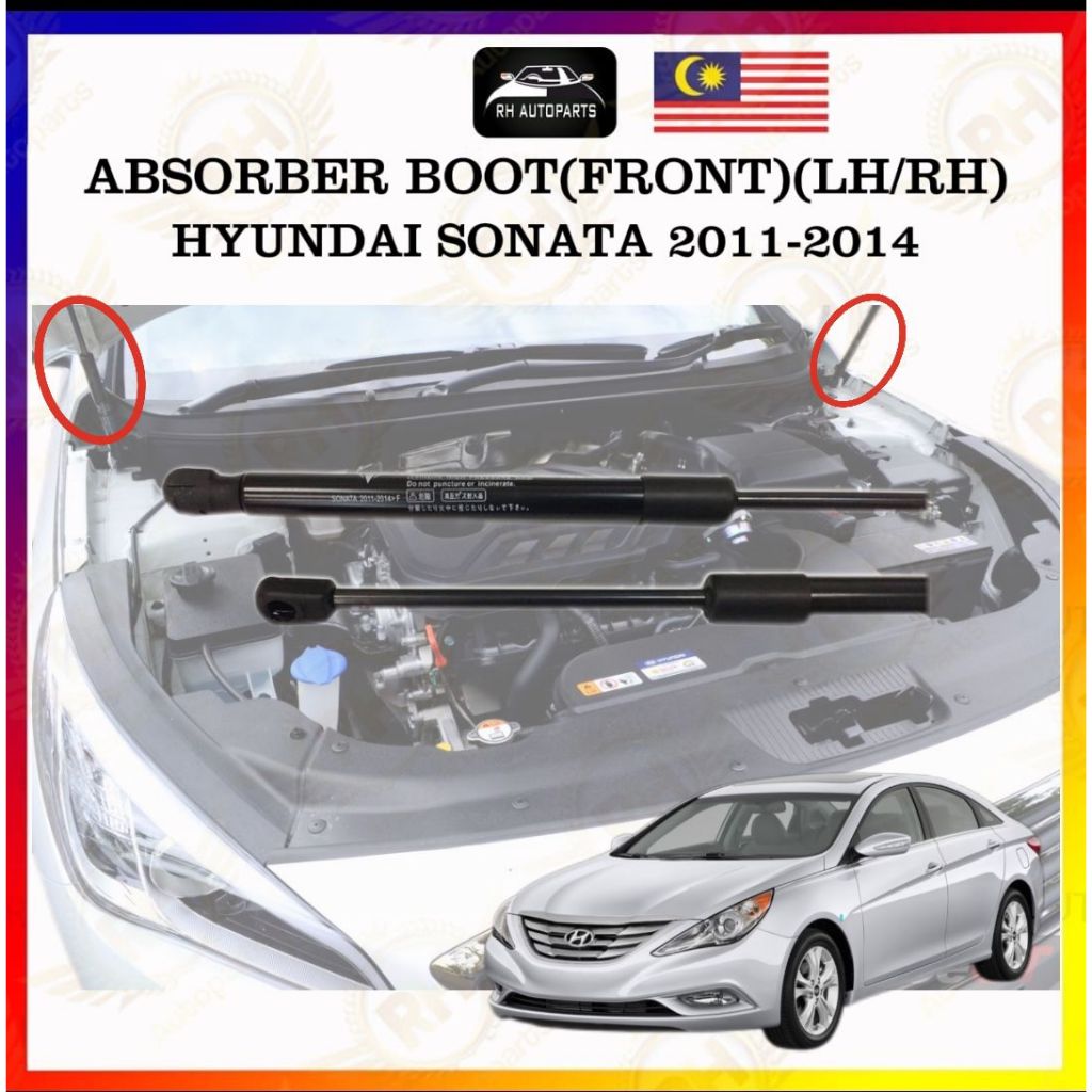 Hyundai Sonata 2011-2014 Front Bonnet Damper Boot Absorber Gas Spring ...