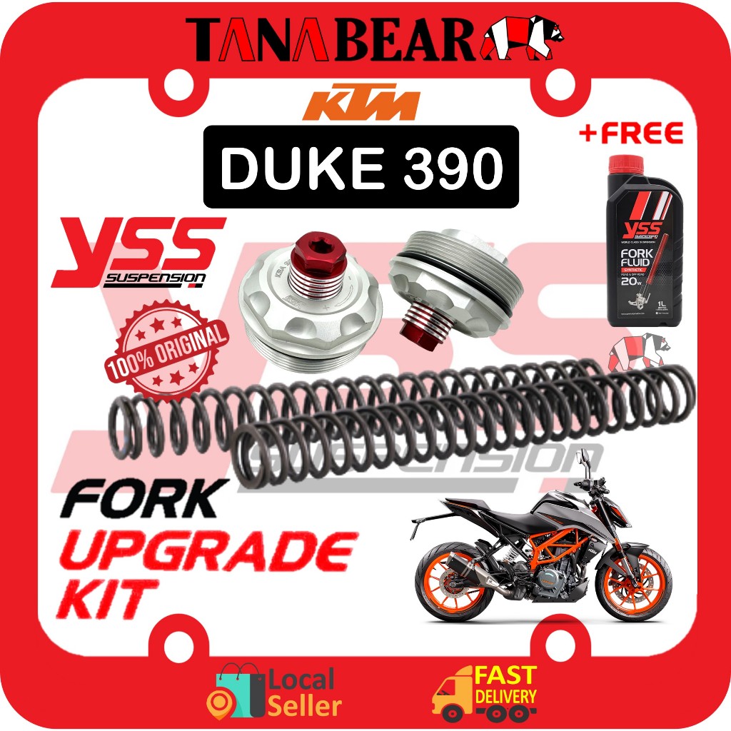 YSS DUKE 390 Fork Upgrade Kit (Full Set Adjustable Top Cap Preload ...