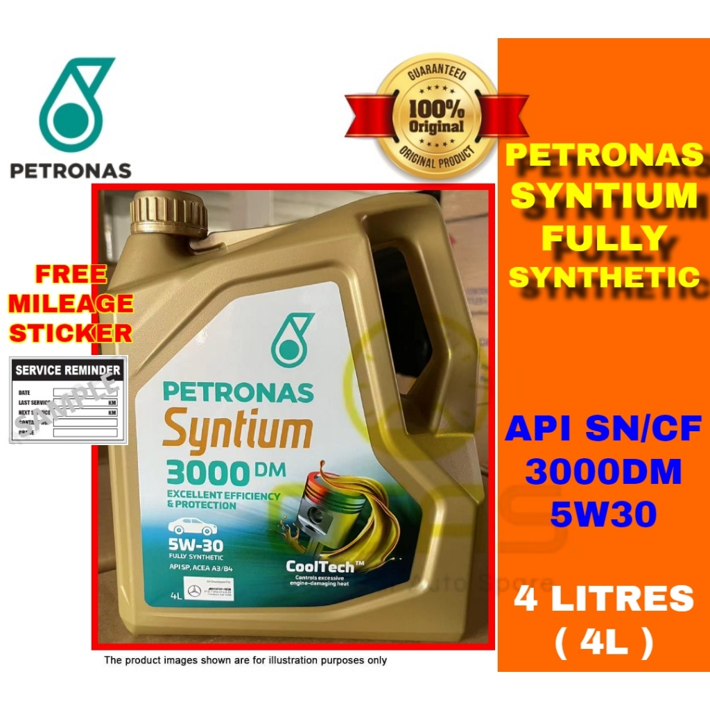 100% Original Petronas Syntium 5W30 Fully Synthetic SN PLUS 3000DM ...