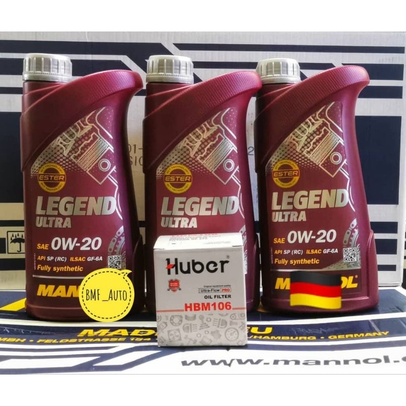ORIGINAL MANNOL LEGEND ULTRA 3L 0W20 7918 + ESTER SPECIAL FOR PERODUA ...
