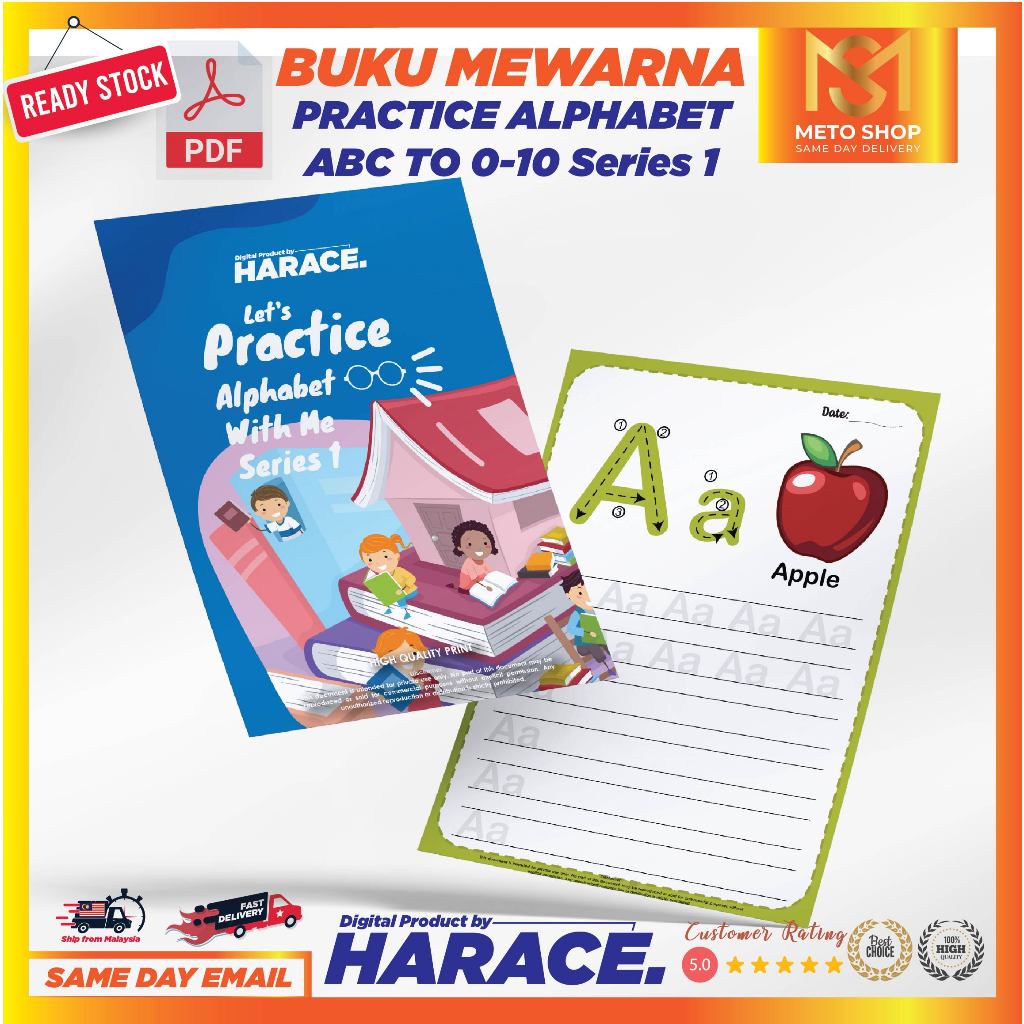 (PDF)Practice Alphabet ABC Series 1, Printable Coloring Book for Stress ...