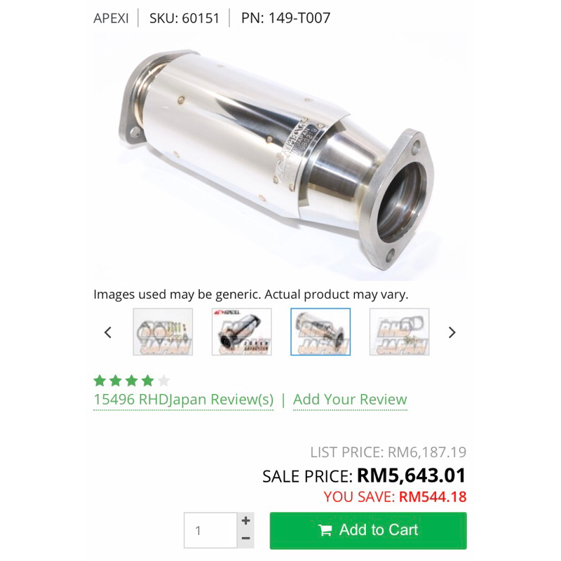 CATALYTIC CONVERTOR PERFORMANCE APEXI HONDA TOYOTA SUBARU MITSUBISHI ...