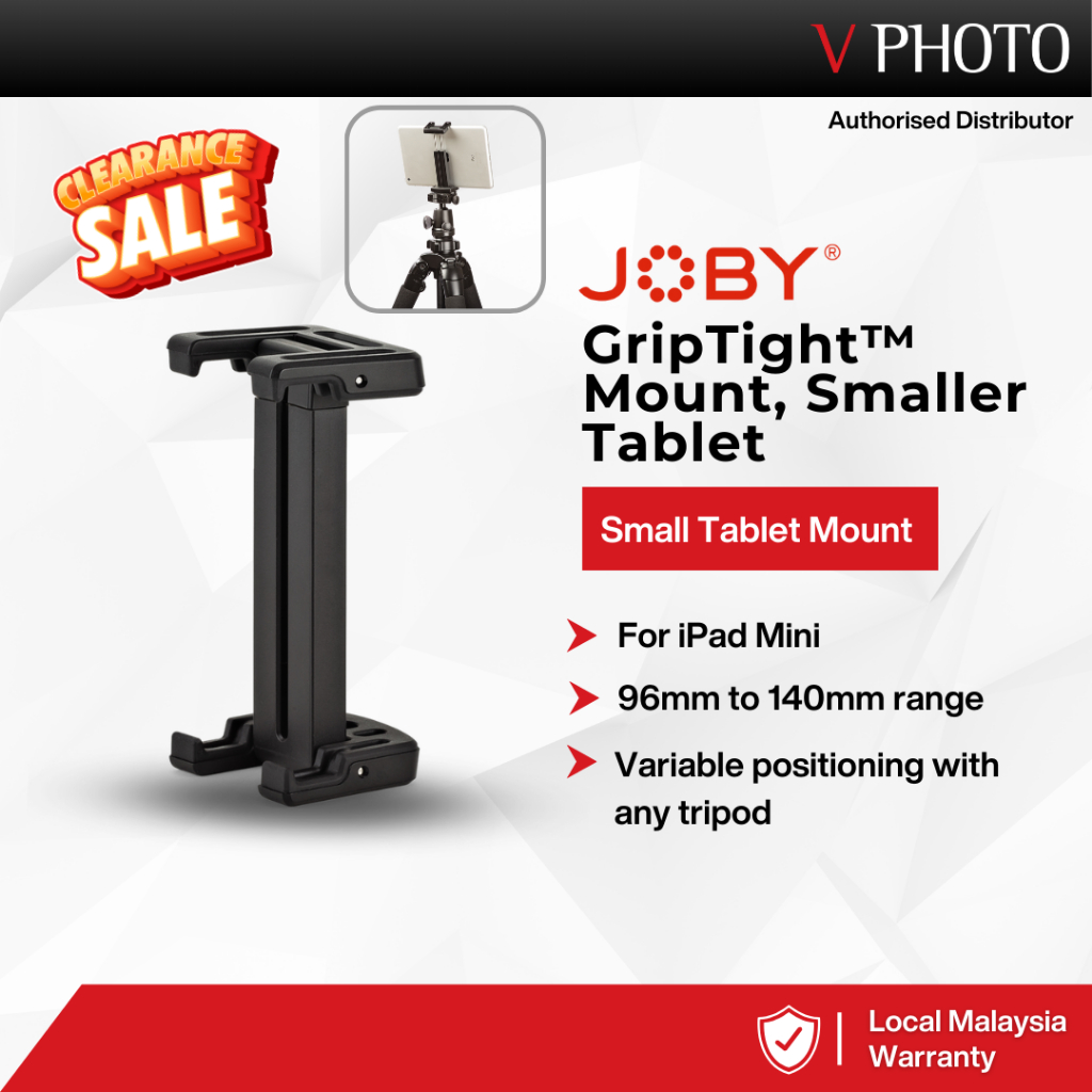 JOBY GRIPTIGHT MOUNT (SMALL TABLET) (BLACK) | Shopee Malaysia