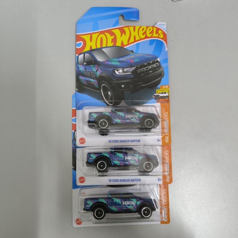 Hot Wheels 1/64 Ford Ranger Raptor 2019 - Noir - Série HKS #2/10 - Neuf