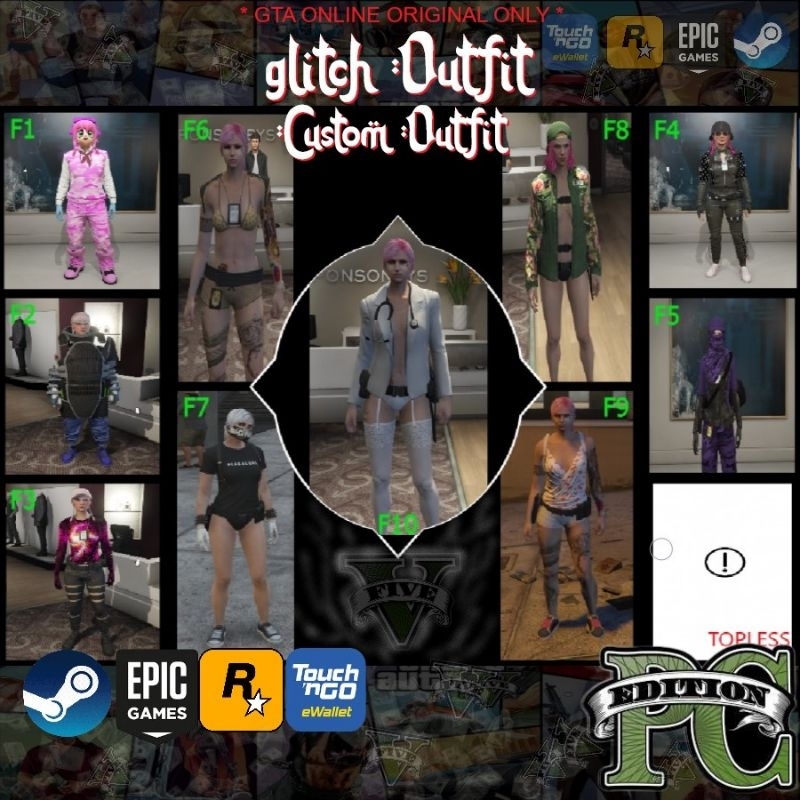 HOT Outfit Glitch Gta Cool Modded Outfits Gta Gta Female Glitch
