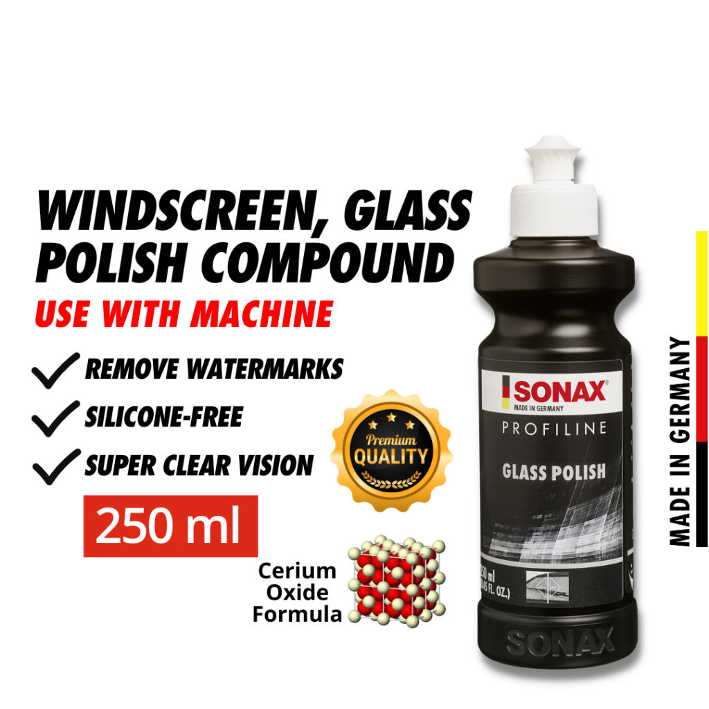 SONAX Profiline Glass Polish Compound Windscreen Windshield Machine