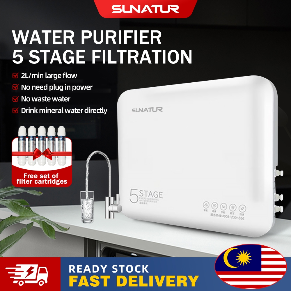 SUNATUR 5Stage Ultrafiltration Purifier Home Water Filter Drinking