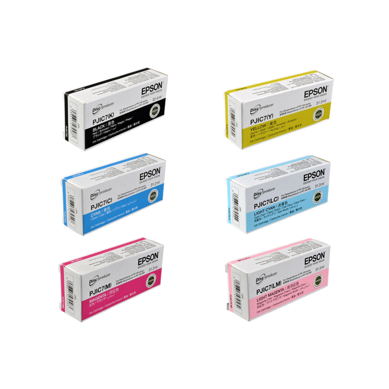 Epson Discproducer PP-100 Ink Cartridge PJIC7(K),PJIC7(C),PJIC7(M