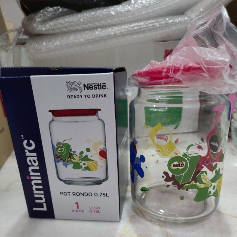 Luminarc Pot Rondo 0.75L Nestle现货限量版玻璃储存罐 | Shopee Malaysia