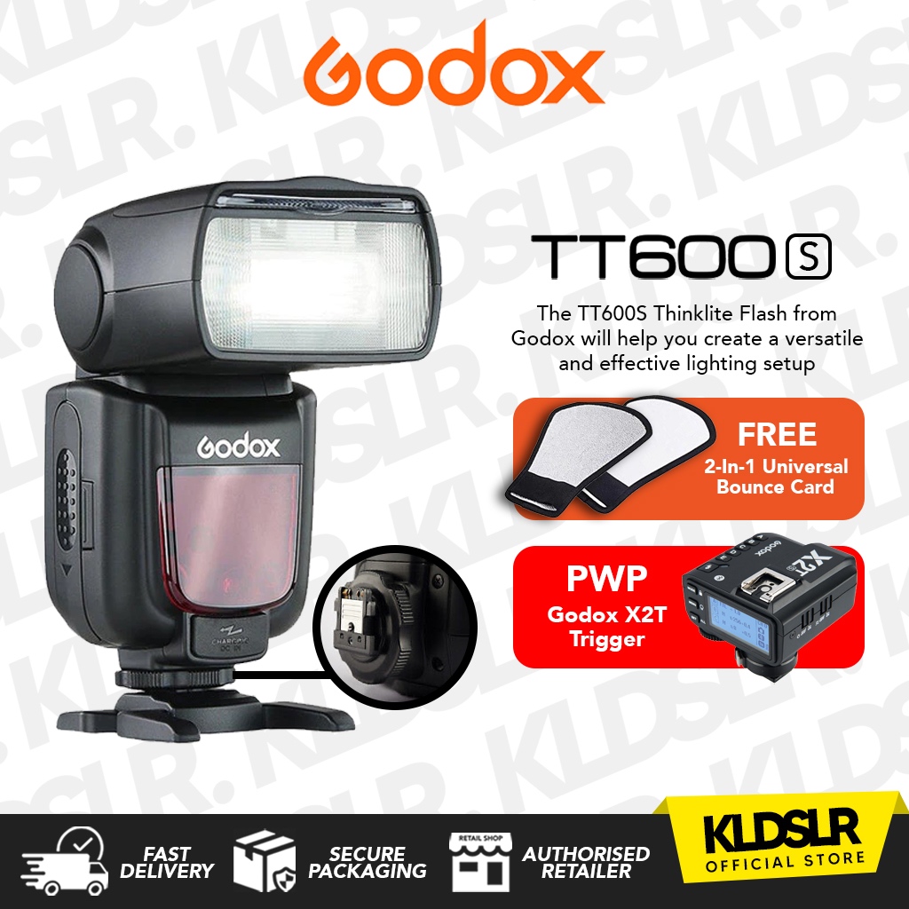 Godox TT600S Flash Speedlite Kit With Xpro-S Trigger - GN60, HSS, 2.4G Wireless For Sony Cameras