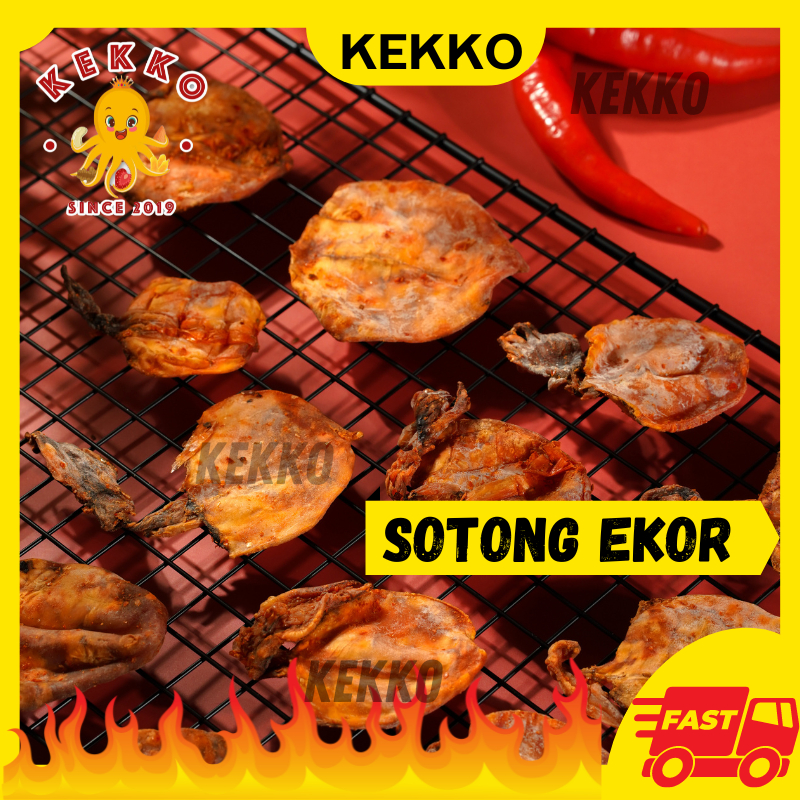 (KEKKO) Sotong Ekor Pedas Sotong Kering Whole Cuttlefish With Head ...