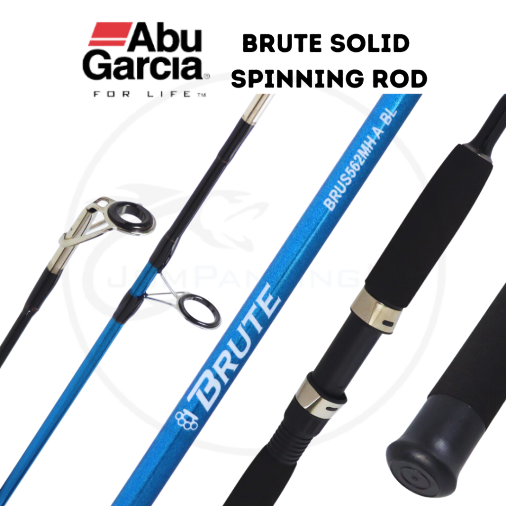 Abu Garcia Brute Solid Spinning Fishing Rod with Free Gift Including PVC  Price Joran Pancing Abu Garcia Solid Joran