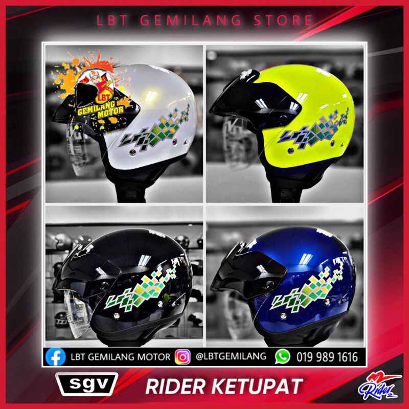 SGV Helmet [RIDER KETUPAT 2024] | Shopee Malaysia