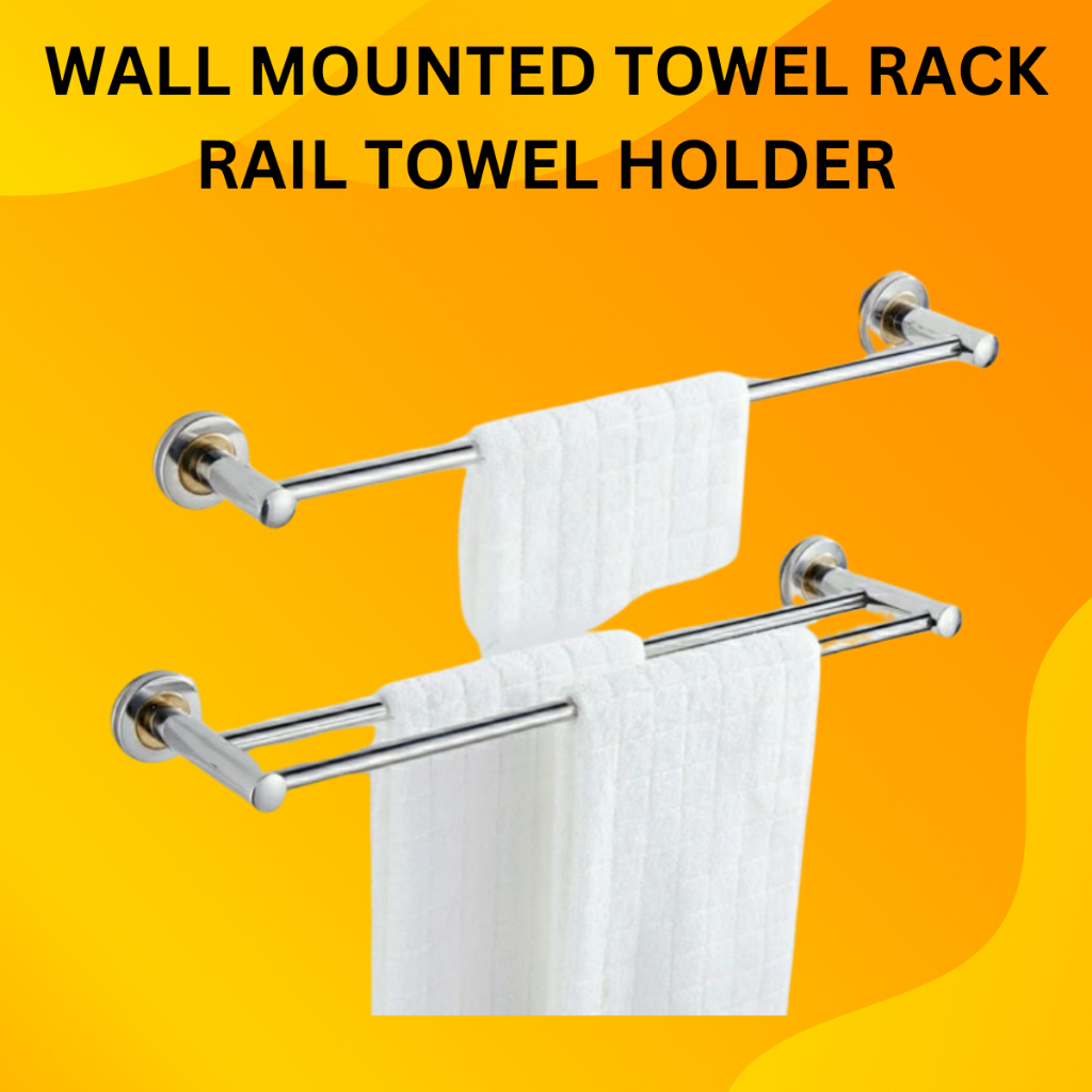 SUS304 or 201 STAINLESS STEEL WALL MOUNTED TOWEL RACK RAIL TOWEL HOLDER ...