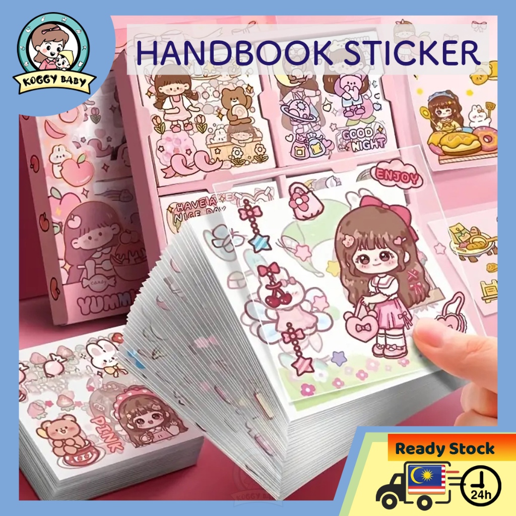 KOGGY 100pcs 20pcs Handbook Stickers PTE Cute Waterproof Cartoon ...