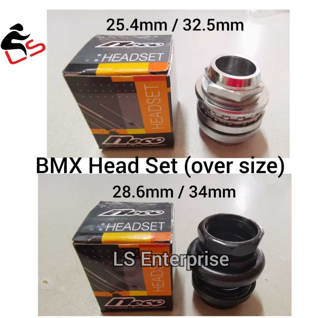 Neco Headset Neco Chrome Threaded Headset For Old School BMX Bikes
