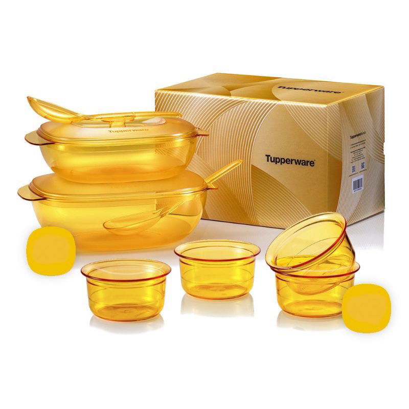 Tupperware Crystalline Server Set Free JoyServe Bowl (4) 150ml | Shopee ...
