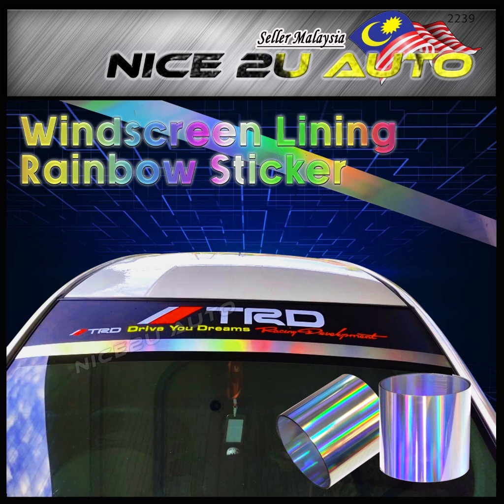 Rainbow Lining 5CM Sticker For Car Van Lorry Bus Chrome Accessories ...