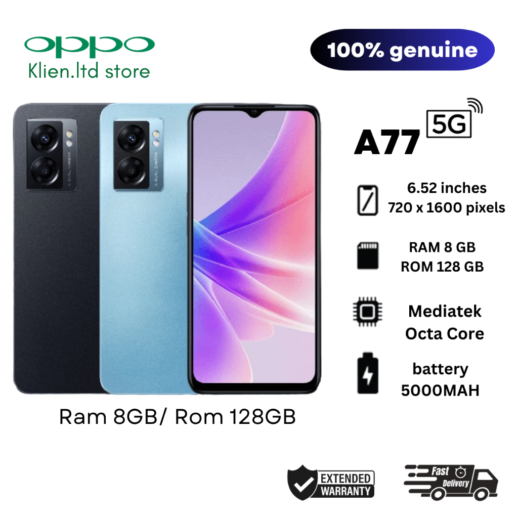 Oppo A77s 4g Lte Cph2473 (8gb+128gb) Original 0pp0 Malaysia Warranty By 