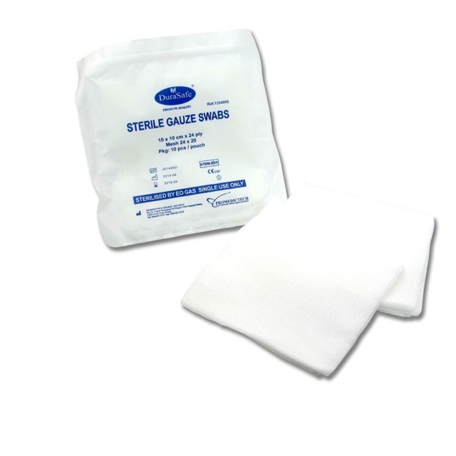 Durasafe Sterile Gauze Swab 12ply 5cm/7.5cm/10cm (5pcs/pkt) | Shopee ...