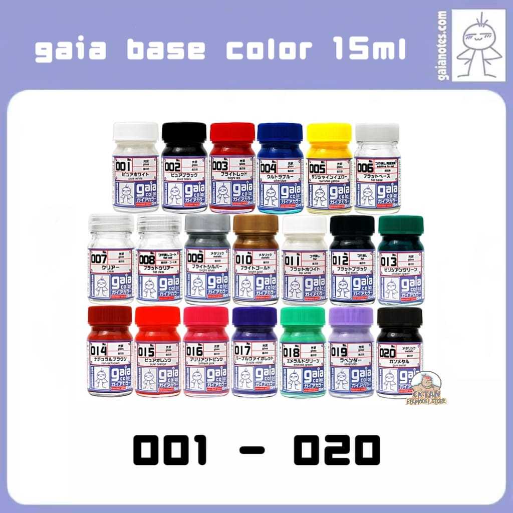 GAIA BASE COLOR STANDARD SERIES 15ML (001-020) | Shopee Malaysia
