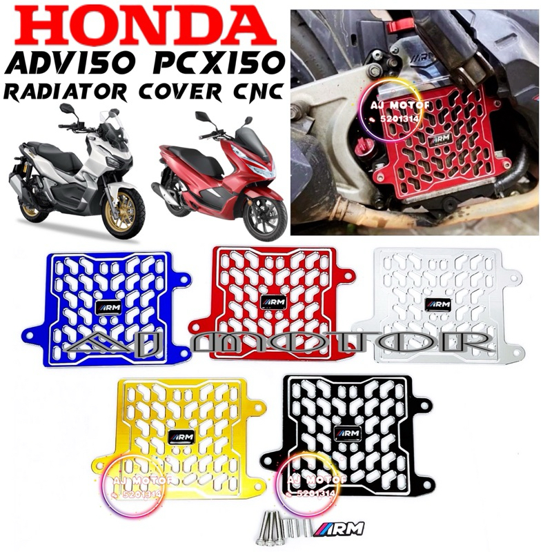[ RADIATOR COVER CNC & CARBON ] HONDA ADV150 PCX150 ADV PCX COOLANT ...