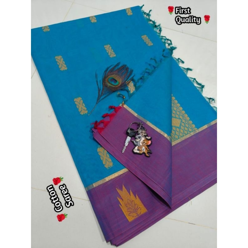 [Ready Stock] Pure Soft cotton saree with kunjam from Taminadu India ...