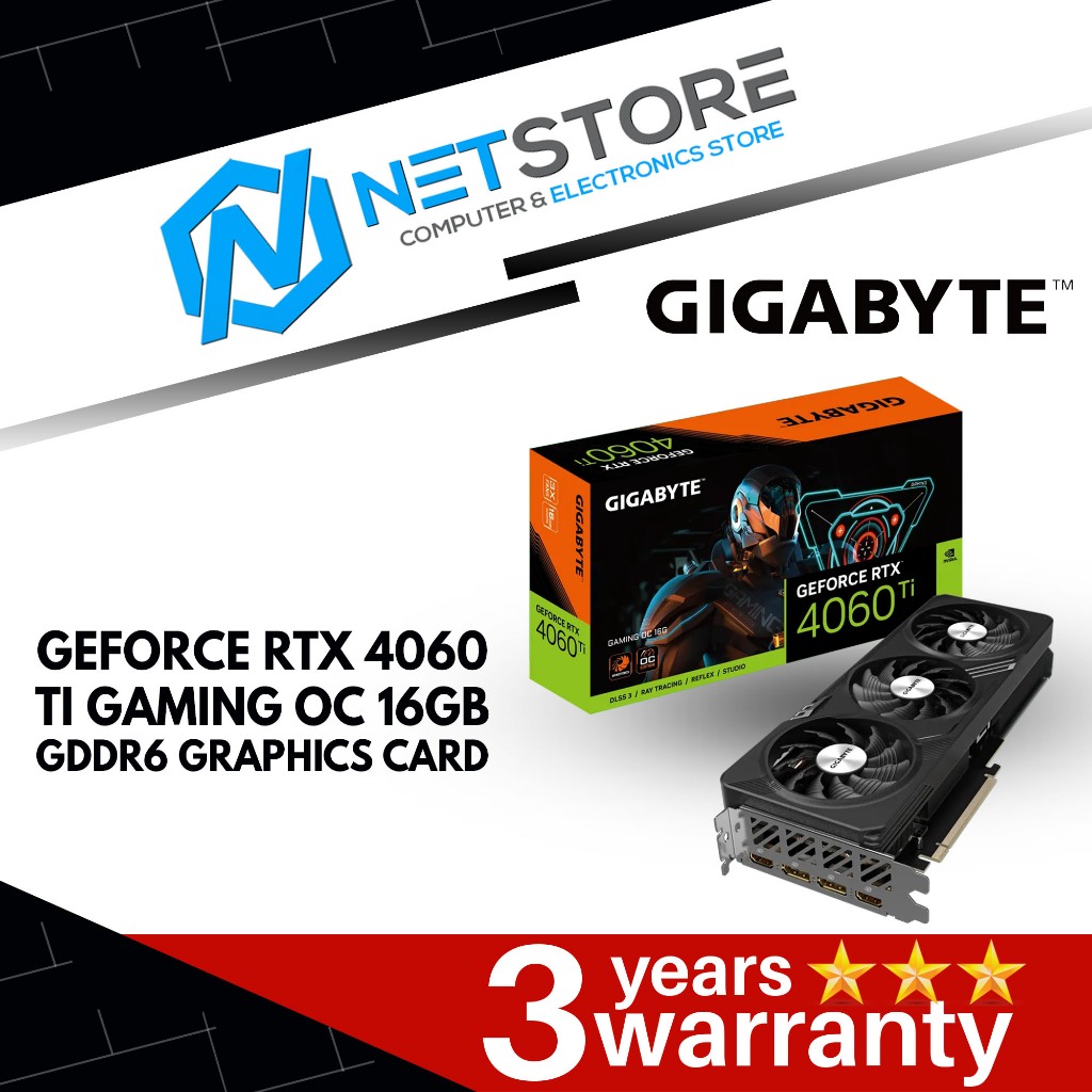 GIGABYTE GeForce RTX™ 4060 Ti GAMING OC 16G GRAPHIC CARD - GV ...