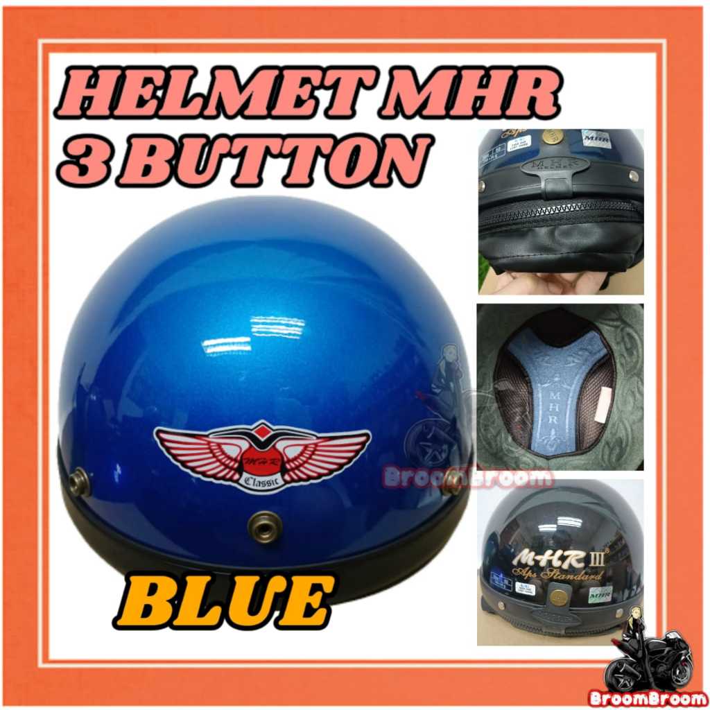 100% original HELMET MHR HALF CUT HELMET KURA-KURA LOGO TANAM RED