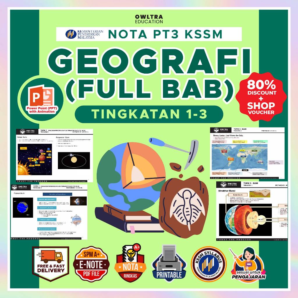 No Delivery Fee Nota Geografi Pt Uasa Full Bab Kssm Buku Rujukan