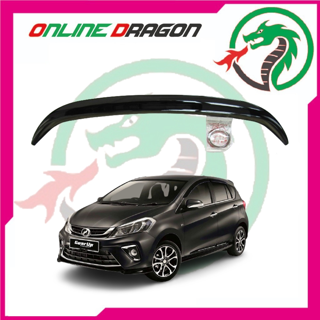 REAR SPOILER DUCK TAIL PERODUA MYVI 2018 2019 2020 WITH SPRAYED BLACK ...