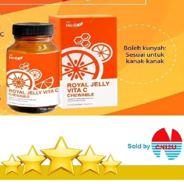 CNI Well3 Royal Jelly Vitamin C 100 tablets x 250mg EXP NOVEMBER 2025