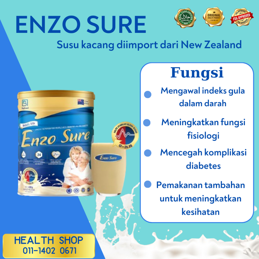 ( 3 Tin ) Enzo Sure - Menyokong Diabetes Untuk Menstabilkan Gula Darah ...