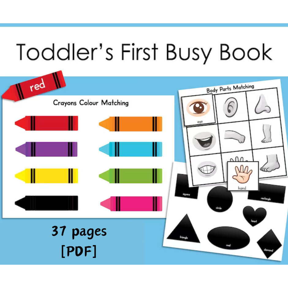 A540 – [pdf] Toddler’s First Busy Book 37 Pages - Preschool Montessori 