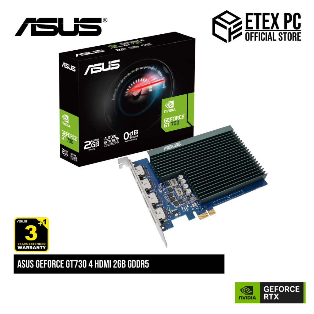 ASUS GT730 4H SL 2GD5 4x HDMI 2 Go GDDR5   MONTGA TECH