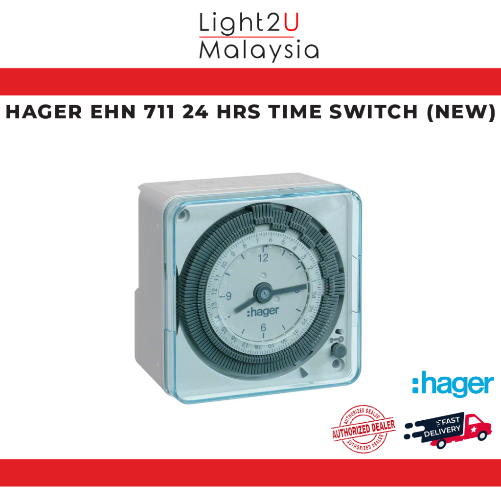 Hager EHN711 16A 24hrs Wiring Timer Switch/ Time Switch | Shopee Malaysia