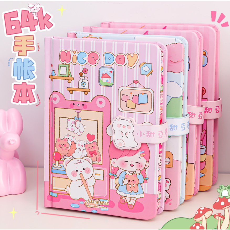 64K Cute Cartoon Notebook Handbook Hardcover Diary Book Daily Planner ...