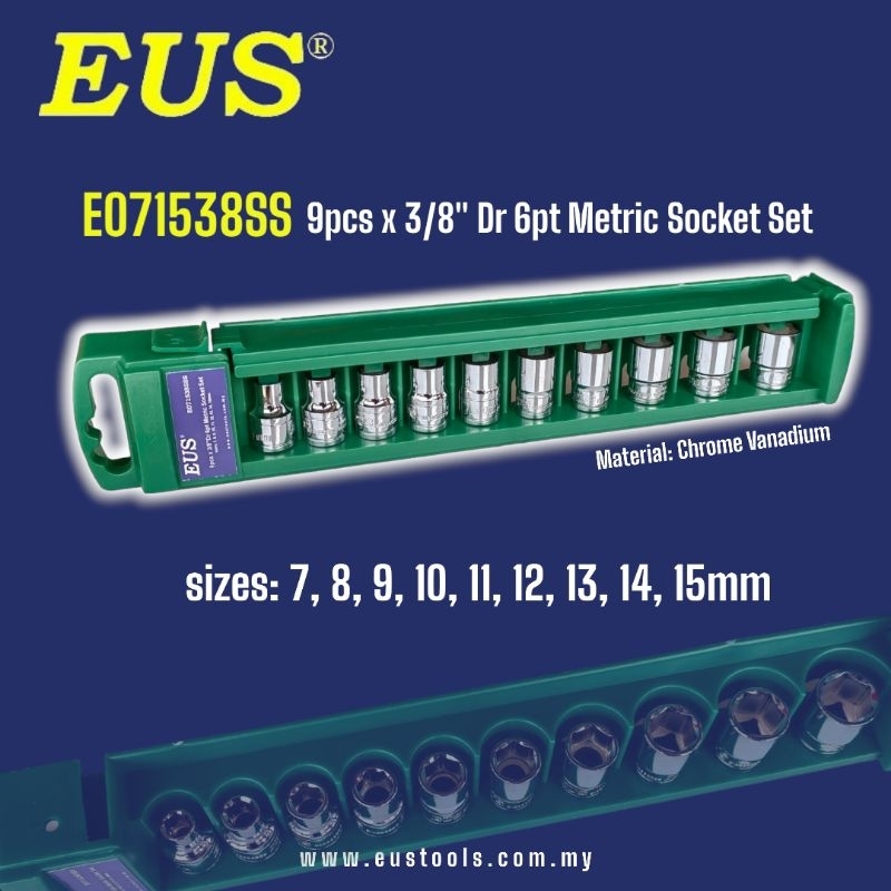 Green Easy Carry Socket Set 1/4