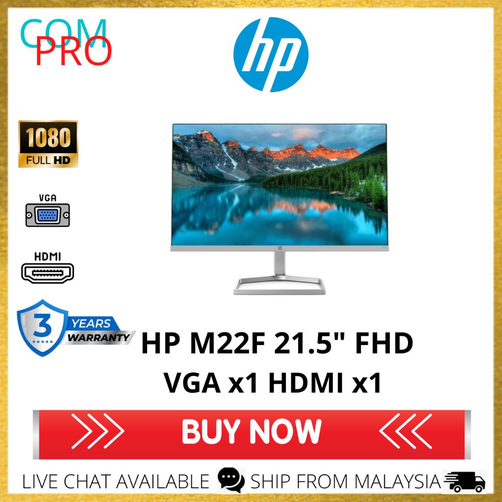 [COMPRO] HP M22F 21.5" FHD MONITOR / 1920x1080 / VGA / HDMI / IPS ...