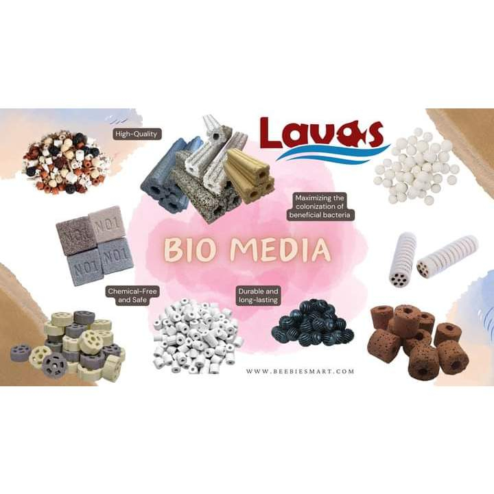 [Ready Stock] LAVAS Aquarium Fish Tank Red Bio Ring Bio Ball Lava Rock