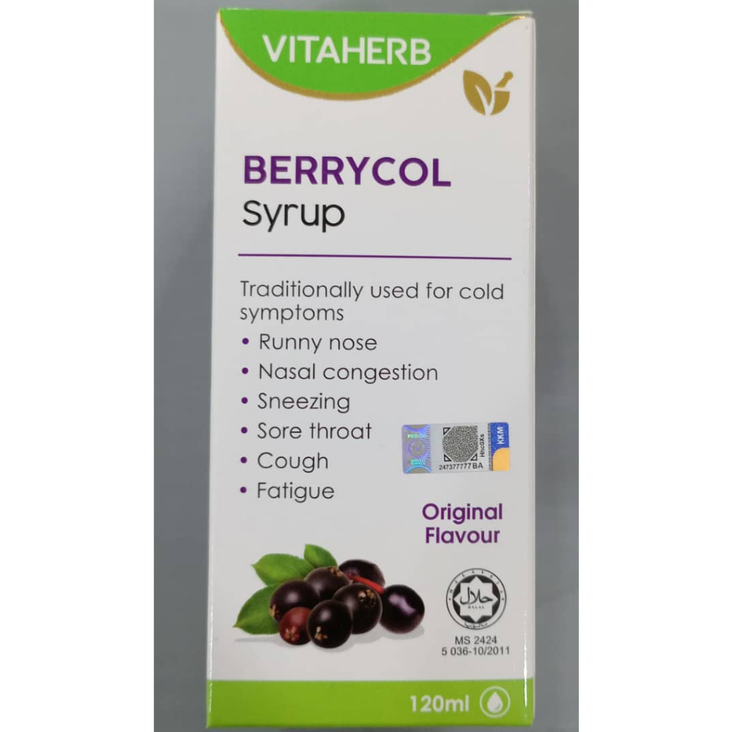 BADANSIHAT FARMASI shortexp Jun2024 VITAHERB BERRYCOL SYRUP 120ML ...