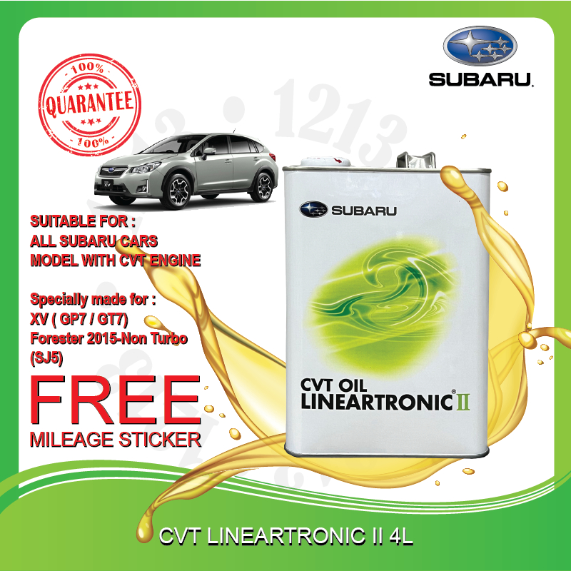 ORIGINAL CVT AUTO OIL 4L SUBARU XV FORESTER 2015 LINEARTRONIC 2 (4 ...