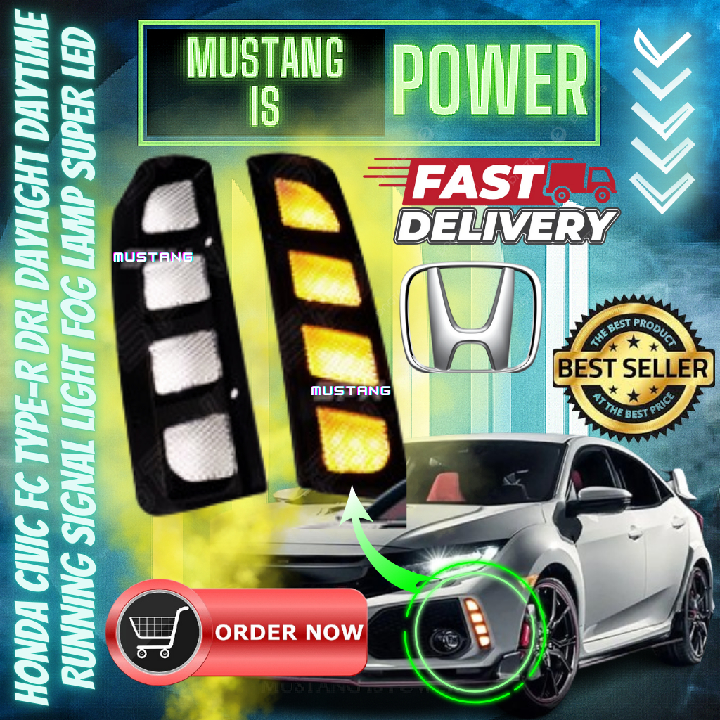 HONDA CIVIC FC TYPE-R DRL DAYLIGHT DAYTIME RUNNING SIGNAL LIGHT FOG ...