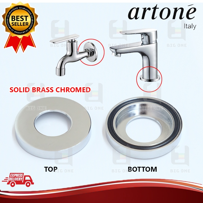 ARTONE BBS-45 SOLID BRASS CHROMED FAUCET TAP BASE COVER PLATE TO REDUCE ...