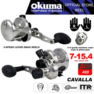 2 Speed Lever Drag Reels Okuma Cavalla Fishing Reel Max Drag (7.0