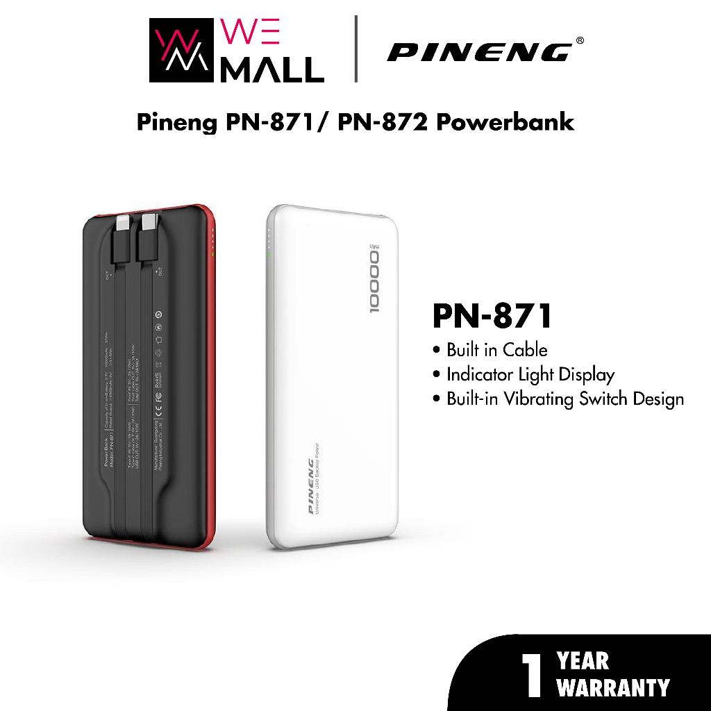 [New Arrival] Pineng PN-871 10000mAh/ PN-872 20000mAh Powerbank with ...