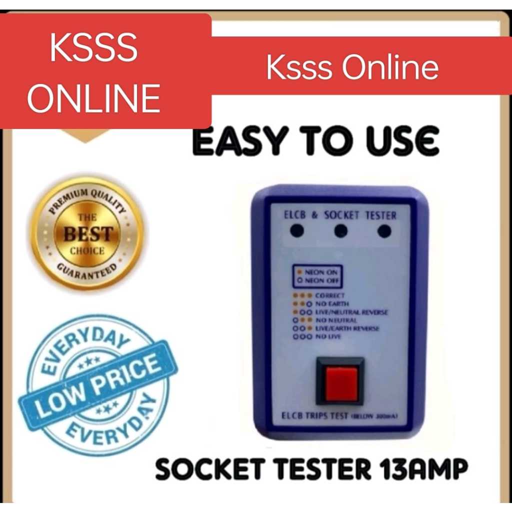 Tbc Socket Polarity Elcb Tester Shopee Malaysia