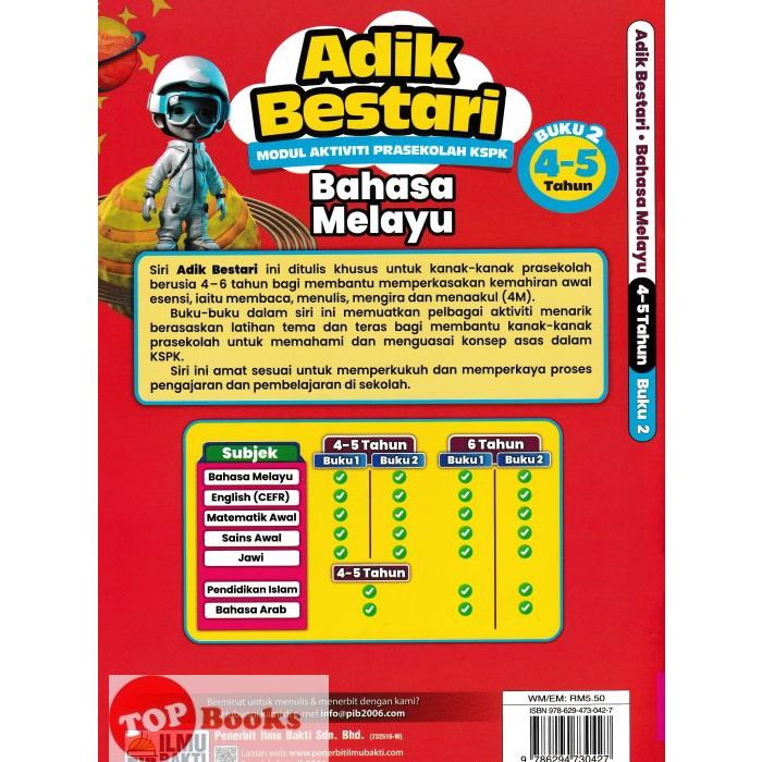 [TOPBOOKS Ilmu Bakti Kids] Adik Bestari Modul Aktiviti Prasekolah KSPK ...