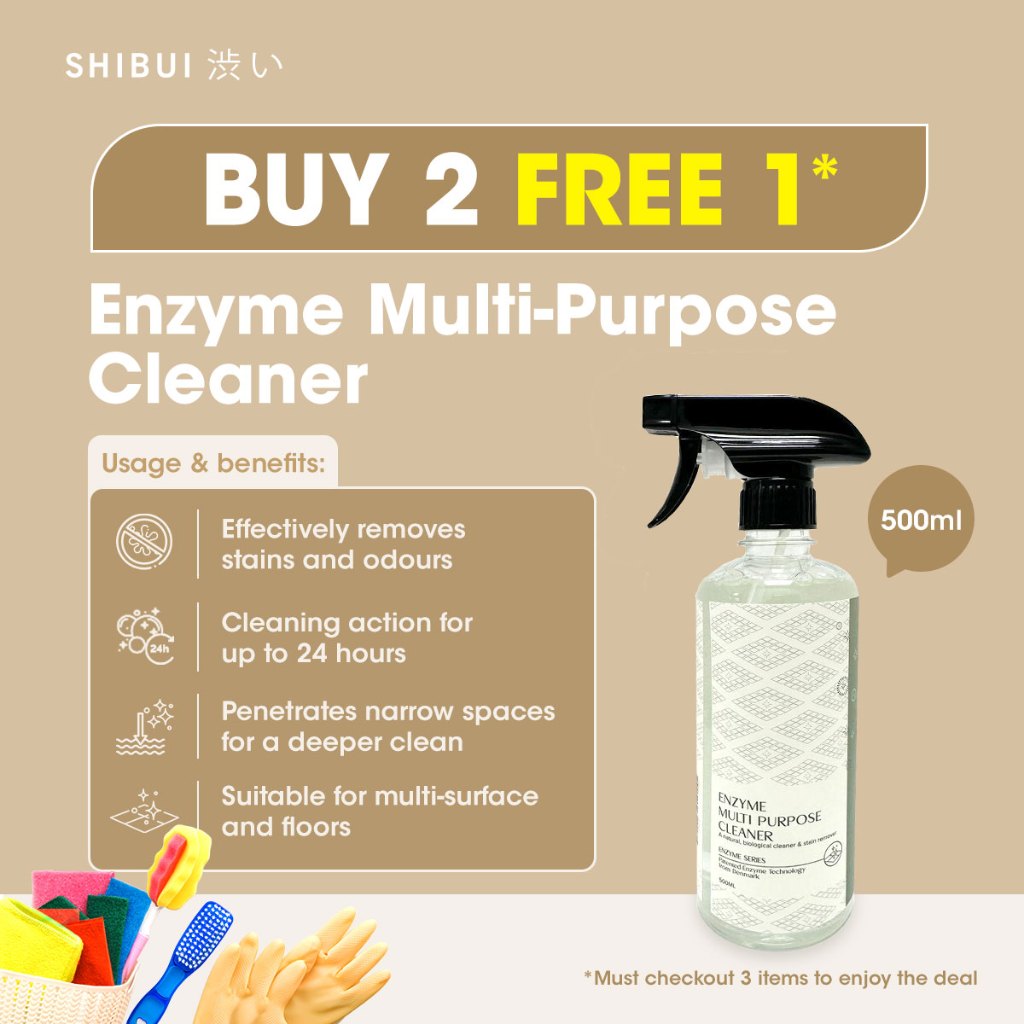 SHIBUI Enzyme Multi Purpose Cleaner, Pet & Baby Safe, Remove Bad Smell