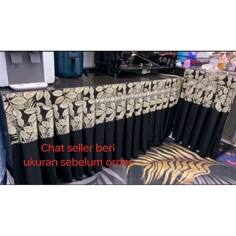 Table top skirting/Langsir singki dapur (Design Box pleat) Shopee